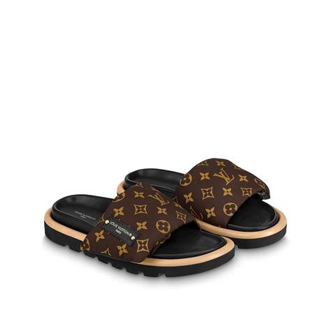 louis vuitton slides women pool pillow